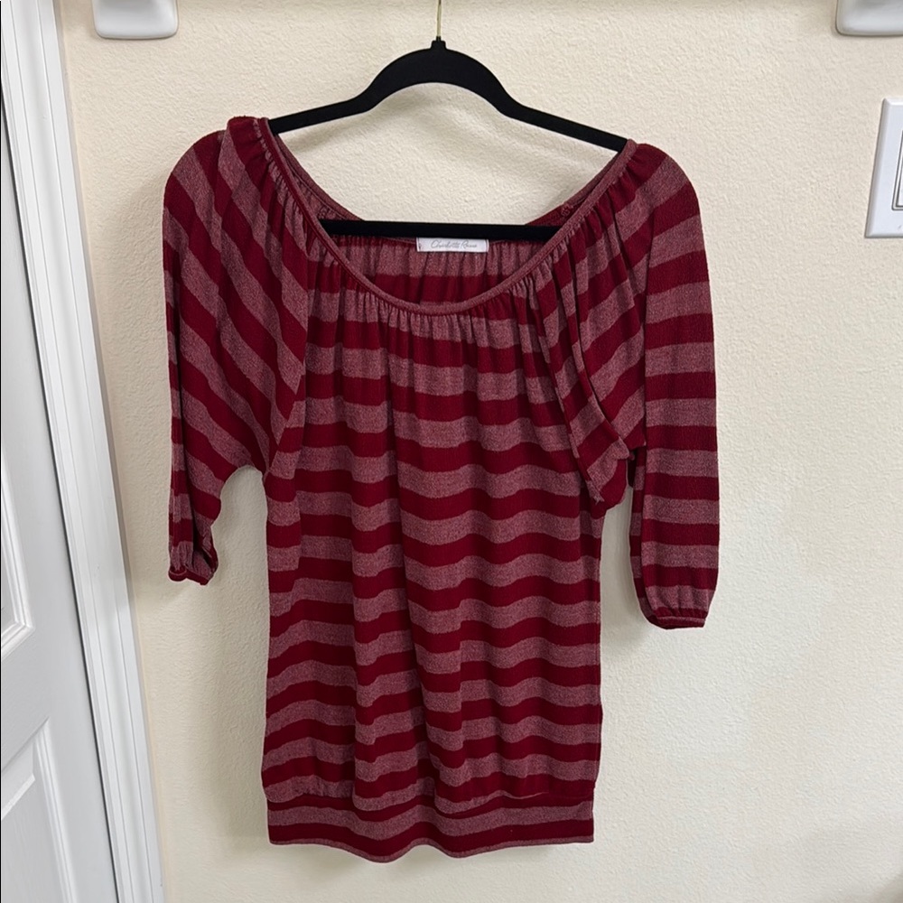 Charlotte Russe Red Striped Sweater